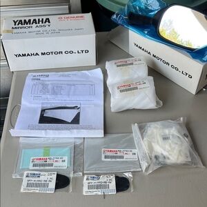 Yamaha Genuine Mirror Assembly Kit with Black Components